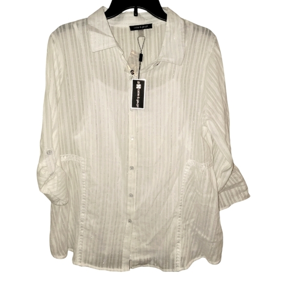 Cable & Gauge size XL top with adjustable sleeves - Picture 1 of 10